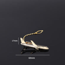 Load image into Gallery viewer, Modern Airplane Shaped Men Tie Clip Pilot Business Men Tie Clip Golden Plating Airplane Tie Clips Wedding Gift Necktie Clip Quality Tie Clasp Men Suits Wedding Gift
