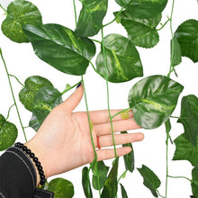 Load image into Gallery viewer, Modern Artificial Green Eucalyptus Leaves Garland Wisteria Rattan Fake Decor Silk Leaf Vines For Wedding Birthday Party Decor
