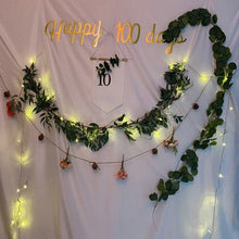 Load image into Gallery viewer, Modern Artificial Green Eucalyptus Leaves Garland Wisteria Rattan Fake Decor Silk Leaf Vines For Wedding Birthday Party Decor
