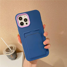 Load image into Gallery viewer, Modern Card Candy Color Phone Case For iPhone 12 11 13 Pro Max 12 13 Pro 11 Shockproof Bumper Soft Back Cover Colorful Silicone Phone Cover
