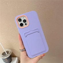 Load image into Gallery viewer, Modern Card Candy Color Phone Case For iPhone 12 11 13 Pro Max 12 13 Pro 11 Shockproof Bumper Soft Back Cover Colorful Silicone Phone Cover
