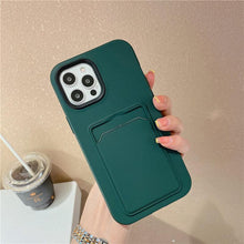 Load image into Gallery viewer, Modern Card Candy Color Phone Case For iPhone 12 11 13 Pro Max 12 13 Pro 11 Shockproof Bumper Soft Back Cover Colorful Silicone Phone Cover
