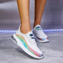 Load image into Gallery viewer, Modern Colorful Cool Sneaker Womens Lace Up Vulcanized Shoes Casual Flat Comfort Walking Running Shoes Light Mesh Tennis Casual Sneakers Fashion Design For Women

