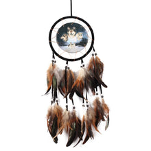 Load image into Gallery viewer, Modern Dream Catcher Wolf Totem Car Hanging Ornaments Pendant Wolf Decor Traditional Feather Wind Chimes Handmade For Bedroom Wall Hanging Home Decorations Crafts
