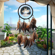 Load image into Gallery viewer, Modern Dream Catcher Wolf Totem Car Hanging Ornaments Pendant Wolf Decor Traditional Feather Wind Chimes Handmade For Bedroom Wall Hanging Home Decorations Crafts
