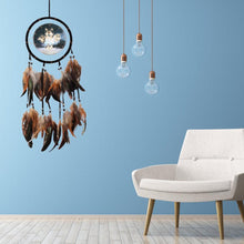 Load image into Gallery viewer, Modern Dream Catcher Wolf Totem Car Hanging Ornaments Pendant Wolf Decor Traditional Feather Wind Chimes Handmade For Bedroom Wall Hanging Home Decorations Crafts
