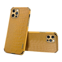 Load image into Gallery viewer, Modern Green Leather Case for iPhone 14 Pro Max Mini 13 11 Pro Max X XR XS Max 13 Mini Cases Luxury PU Leather Covers Luxury Cover Gold Edge  for Women Girls Slim Leather Elegant Iphone Protective Cover
