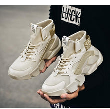 Load image into Gallery viewer, Modern High Top Beige Men's Sneakers Chunky Men Shoes Fashion Casual Breathable Men's Height Increasing Casual Outdoor High Quality Sport Sneakers
