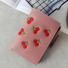 Load image into Gallery viewer, Modern Lightweight Cherry PU Leather Mini Wallet For Women Cute Design Purse Women Holder Minimalist Bag

