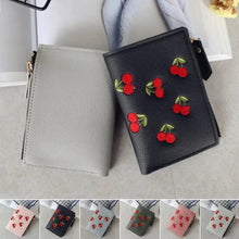 Load image into Gallery viewer, Modern Lightweight Cherry PU Leather Mini Wallet For Women Cute Design Purse Women Holder Minimalist Bag
