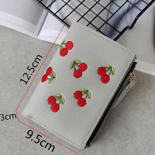 Load image into Gallery viewer, Modern Lightweight Cherry PU Leather Mini Wallet For Women Cute Design Purse Women Holder Minimalist Bag
