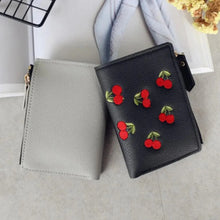 Load image into Gallery viewer, Modern Lightweight Cherry PU Leather Mini Wallet For Women Cute Design Purse Women Holder Minimalist Bag
