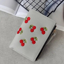 Load image into Gallery viewer, Modern Lightweight Cherry PU Leather Mini Wallet For Women Cute Design Purse Women Holder Minimalist Bag

