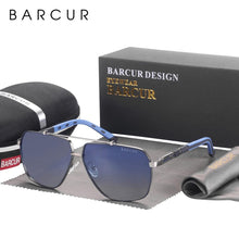 Load image into Gallery viewer, Modern Retro VIntage Luxury BARCUR Square Mens Sunglasses Polarized Driving Gradient Sun Glasses for Men UV400 Shades Eyewear Stevvex Big Frame sunglasses For Men
