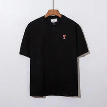 Load image into Gallery viewer, Modern Summer New Hearts A Love Embroidered Simple Design Masculine Fashion Short Sleeve T-Shirt Men's T-Shirt  Men's Short Sleeve Tees Cotton T-Shirts for Men
