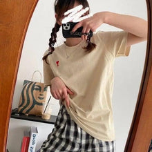 Load image into Gallery viewer, Modern Summer New Hearts A Love Embroidered Simple Design Masculine Fashion Short Sleeve T-Shirt Men's T-Shirt  Men's Short Sleeve Tees Cotton T-Shirts for Men
