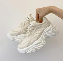 Load image into Gallery viewer, Modern Thick Platform Sneakers White Woman Vulcanize Shoes Luxury Tennis Sneakers Trainers Lace Up Fashion Comfortable Walking Footwear New Lightweight Sneakers
