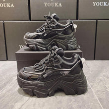 Load image into Gallery viewer, Modern Thick Platform Sneakers White Woman Vulcanize Shoes Luxury Tennis Sneakers Trainers Lace Up Fashion Comfortable Walking Footwear New Lightweight Sneakers
