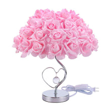 Load image into Gallery viewer, Modern Wedding Decoration Table Lamp Valentine's Day Gift marriage Bedroom Bedside Desk Lamp Creative Roses Flower Light Decorative Table Lamp Cute Study Lamps for Bedroom Décor
