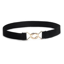 Load image into Gallery viewer, Modern Wide Fabric Strap Silver Metal Buckle Belts For Women Trendy Fashion Stretchable Classic Belts
