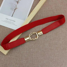 Load image into Gallery viewer, Modern Wide Fabric Strap Silver Metal Buckle Belts For Women Trendy Fashion Stretchable Classic Belts
