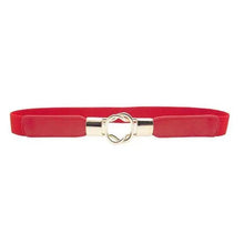Load image into Gallery viewer, Modern Wide Fabric Strap Silver Metal Buckle Belts For Women Trendy Fashion Stretchable Classic Belts
