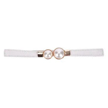 Load image into Gallery viewer, Modern Wide Fabric Strap Silver Metal Buckle Belts For Women Trendy Fashion Stretchable Classic Belts
