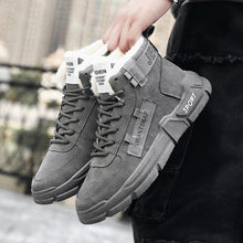 Load image into Gallery viewer, Modern Winter Mens Boots Snow Lightweight Non-Slip Lace-Up Outdoor Warm Sneakers High-Top Cotton Casual Shoes Outdoor Water Resistant Camping Walking Autumn Sneakers
