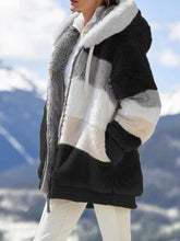 Load image into Gallery viewer, Modern Women Casual Jacket Coats Hip Hop New Autumn Winter Loose  Multicolor Hooded Jacket For Women Winter Fleece Jacket Hooded Solid Color Coats With Pockets Comfortable Jacket
