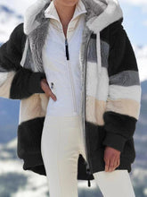 Load image into Gallery viewer, Modern Women Casual Jacket Coats Hip Hop New Autumn Winter Loose  Multicolor Hooded Jacket For Women Winter Fleece Jacket Hooded Solid Color Coats With Pockets Comfortable Jacket

