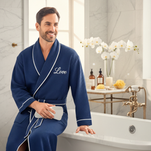 Load image into Gallery viewer, Premium Waffle Piping Robe for Men
