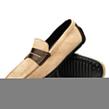 Load image into Gallery viewer, 36-300-BON MONZA Sueded Italian Calfskin Driver Bone / Chestnut
