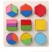 Load image into Gallery viewer, Montessori Cartoon Animal Educational Wooden Beaded Geometry  Digital Clock Puzzles Matching Clock Toy For Children
