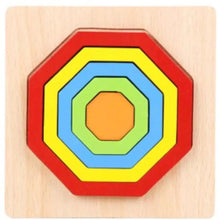 Load image into Gallery viewer, Montessori Cartoon Animal Educational Wooden Beaded Geometry  Digital Clock Puzzles Matching Clock Toy For Children

