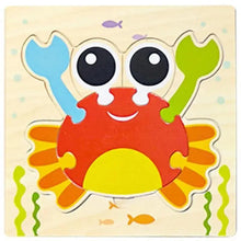 Load image into Gallery viewer, Montessori Games Baby Animals/traffic Kid's Cognition Puzzles Toys Wooden Cartoon Cognition Puzzle Toys Matching Education Game
