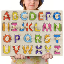 Load image into Gallery viewer, Montessori Wooden Puzzles Hand Grab Boards Toys Tangram Baby Educational Toys Cartoon Vehicle Animals Fruits 3D Puzzles
