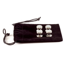 Load image into Gallery viewer, Mother of Pearl Studs in Silver Tone
