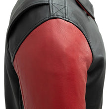 Load image into Gallery viewer, Moto Bomber Two Tone Men's Leather Jacket
