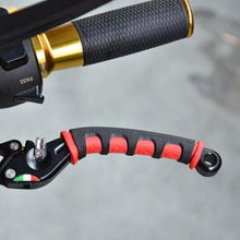 Load image into Gallery viewer, Motorcycle Handgrip Guard Motorbike Brake Clutch Lever Cover Horn Handlebar Electric Handlebar Brake Handle Rubber Non-Slip Bicycle Handle With End Holding Shock Resistance Absorbent Comfortable Bike Accessories

