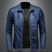 Load image into Gallery viewer, Motorcycle Leather Jacket Men
