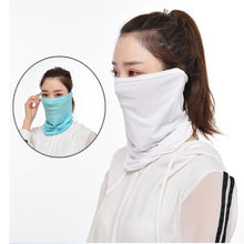 Load image into Gallery viewer, Motorcycle Windproof Sun Protect Cycling Face Neck Mask Headwear Scarf Bandana Hood Half Breathable Dustproof Hang-Ear Cap Motorcycle Protect Cycling Face Mask Anti-UV Neck Hood Half Face Breathable Dustproof Headband Triangle Sport Scarf
