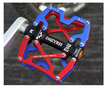 Load image into Gallery viewer, Mountain Bicycle Pedals Cycling Ultralight Aluminum Alloy 3 Bearings Pedals Bike Pedals Flat Bike Pedal Ultra-Light Aluminum Alloy Sealed Bearing With Cleats Pedal Suitable For Mountain Bike Bicycle
