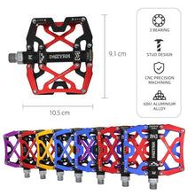 Load image into Gallery viewer, Mountain Bicycle Pedals Cycling Ultralight Aluminum Alloy 3 Bearings Pedals Bike Pedals Flat Bike Pedal Ultra-Light Aluminum Alloy Sealed Bearing With Cleats Pedal Suitable For Mountain Bike Bicycle
