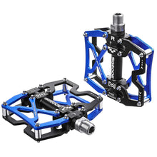 Load image into Gallery viewer, Mountain Bike 1 Pair Pedals Aluminum Alloy Cycling Bicycle Ultralight Wide Platform Anti-slip Pedal Bike Pedals Metal Bicycle Pedals Sealed Bearing Aluminum Alloy Mountain Bike Pedals Flat
