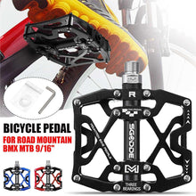 Load image into Gallery viewer, Mountain Bike 1 Pair Pedals Aluminum Alloy Cycling Bicycle Ultralight Wide Platform Anti-slip Pedal Bike Pedals Metal Bicycle Pedals Sealed Bearing Aluminum Alloy Mountain Bike Pedals Flat
