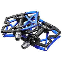 Load image into Gallery viewer, Mountain Bike 1 Pair Pedals Aluminum Alloy Cycling Bicycle Ultralight Wide Platform Anti-slip Pedal Bike Pedals Metal Bicycle Pedals Sealed Bearing Aluminum Alloy Mountain Bike Pedals Flat
