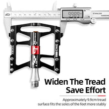 Load image into Gallery viewer, Mountain Bike Bicycle Pedals Cycling Ultralight Aluminum Alloy 4 Bearings Pedals Bike Pedals Flat Advanced 4 Bearings Mountain Bike Pedals Platform Bicycle Flat Alloy Pedals
