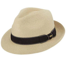 Load image into Gallery viewer, Scala Wyatt - Straw Fedora Hat
