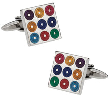 Load image into Gallery viewer, Multi-Color Turntables Cufflinks
