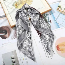 Load image into Gallery viewer, Multi-Functional Square Silk Scarf 60*60cm Headband Hairbands Hair Hoop Accessories For Women,Girl,Lady Head Neck Satin Scarf Handkerchief

